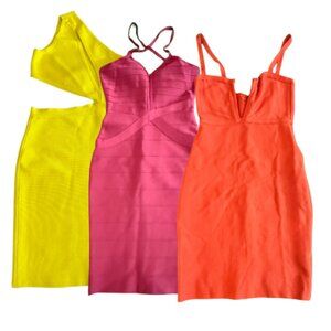 BUNDLE: 3-Women’s Bodycon Mini Dresses, Size M, Gently Worn (BB1609B)